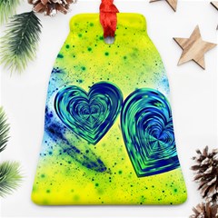 Heart Emotions Love Blue Bell Ornament (two Sides)