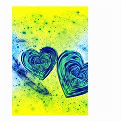 Heart Emotions Love Blue Small Garden Flag (two Sides)