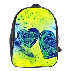 Heart Emotions Love Blue School Bag (xl)