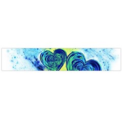 Heart Emotions Love Blue Large Flano Scarf 