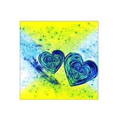 Heart Emotions Love Blue Satin Bandana Scarf by HermanTelo