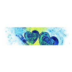 Heart Emotions Love Blue Satin Scarf (oblong)