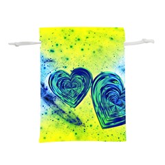 Heart Emotions Love Blue Lightweight Drawstring Pouch (s) by HermanTelo