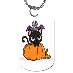 Halloween Cute Cat Dog Tag (two Sides)