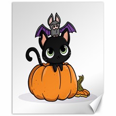 Halloween Cute Cat Canvas 16  X 20 