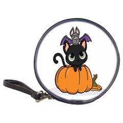 Halloween Cute Cat Classic 20-cd Wallets by HermanTelo