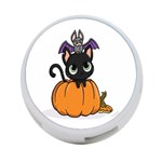 Halloween Cute Cat 4-Port USB Hub (Two Sides) Back