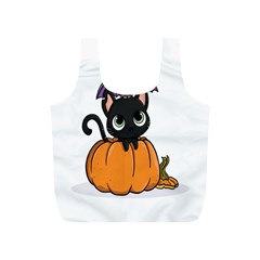 Halloween Cute Cat Full Print Recycle Bag (s)