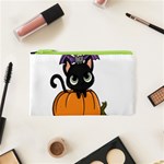 Halloween Cute Cat Cosmetic Bag (XS) Front