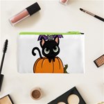 Halloween Cute Cat Cosmetic Bag (XS) Back