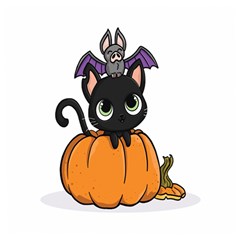 Halloween Cute Cat Wooden Puzzle Square