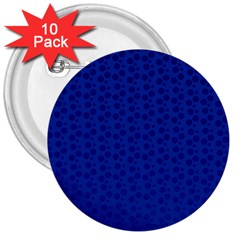 Background Polka Blue 3  Buttons (10 Pack)  by HermanTelo