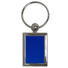 Background Polka Blue Key Chain (rectangle) by HermanTelo