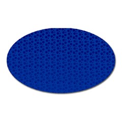 Background Polka Blue Oval Magnet by HermanTelo