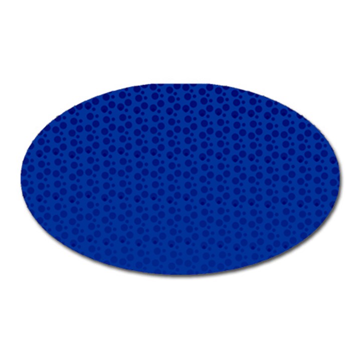 Background Polka Blue Oval Magnet