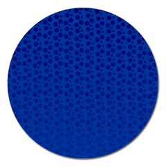 Background Polka Blue Magnet 5  (round) by HermanTelo