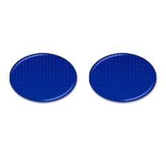 Background Polka Blue Cufflinks (oval)