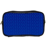 Background Polka Blue Toiletries Bag (Two Sides) Back