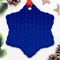 Background Polka Blue Ornament (snowflake) by HermanTelo