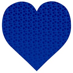 Background Polka Blue Wooden Puzzle Heart