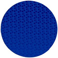 Background Polka Blue Wooden Puzzle Round by HermanTelo