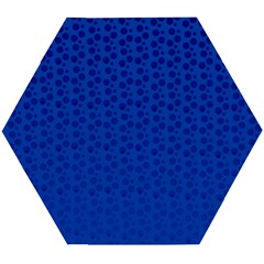 Background Polka Blue Wooden Puzzle Hexagon