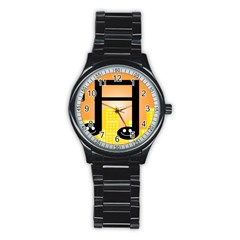 Abstract Anthropomorphic Art Stainless Steel Round Watch by HermanTelo