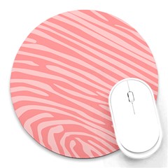 Pattern Texture Pink Round Mousepads by HermanTelo