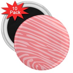 Pattern Texture Pink 3  Magnets (10 Pack)  by HermanTelo