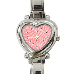 Pattern Texture Pink Heart Italian Charm Watch by HermanTelo