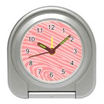 Pattern Texture Pink Travel Alarm Clock Front