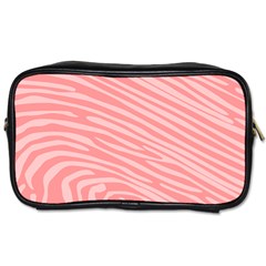 Pattern Texture Pink Toiletries Bag (one Side) by HermanTelo