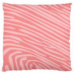 Pattern Texture Pink Large Flano Cushion Case (one Side)