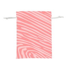 Pattern Texture Pink Lightweight Drawstring Pouch (l)