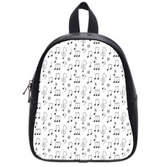 Music Notes Background Wallpaper School Bag (small)