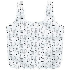 Music Notes Background Wallpaper Full Print Recycle Bag (xl) by HermanTelo