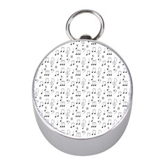 Music Notes Background Wallpaper Mini Silver Compasses