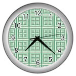 Background Digital Texture Wall Clock (Silver) Front