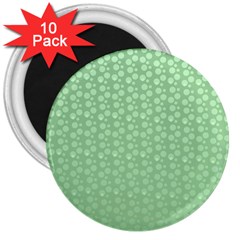 Background Polka Green 3  Magnets (10 Pack)  by HermanTelo