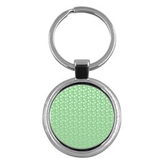 Background Polka Green Key Chain (round) by HermanTelo