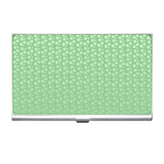 Background Polka Green Business Card Holder