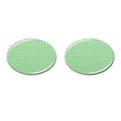 Background Polka Green Cufflinks (oval)