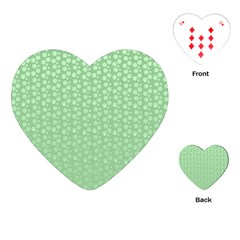 Background Polka Green Playing Cards Single Design (heart)