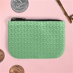 Background Polka Green Mini Coin Purse Front