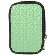 Background Polka Green Compact Camera Leather Case