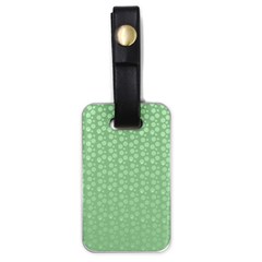 Background Polka Green Luggage Tag (one Side)