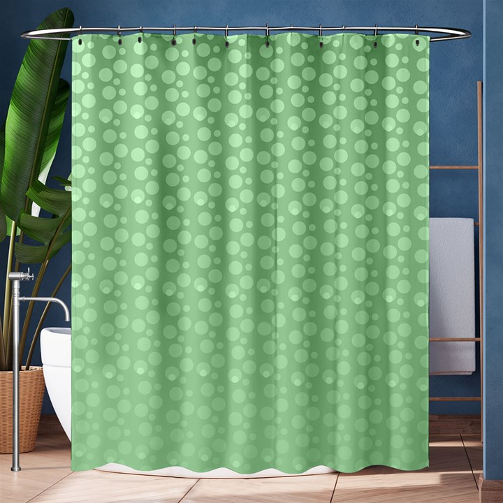 Background Polka Green Shower Curtain 60  x 72  (Medium) 