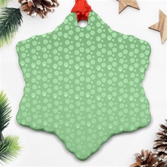 Background Polka Green Ornament (snowflake)