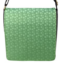 Background Polka Green Flap Closure Messenger Bag (s)