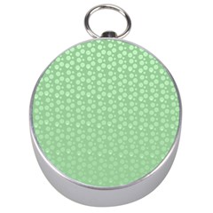 Background Polka Green Silver Compasses